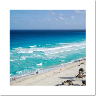 SCENERY 46 - White Sand Blue Water Beach Coast Sky Posters and Art